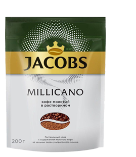 Кофе Jacobs Monarch Millicano раств. (200 гр.) в пакете