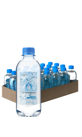 Вода питьевая Королевская газированная 0,33л (ПЭТ) (24 шт.) - 25,2руб/шт